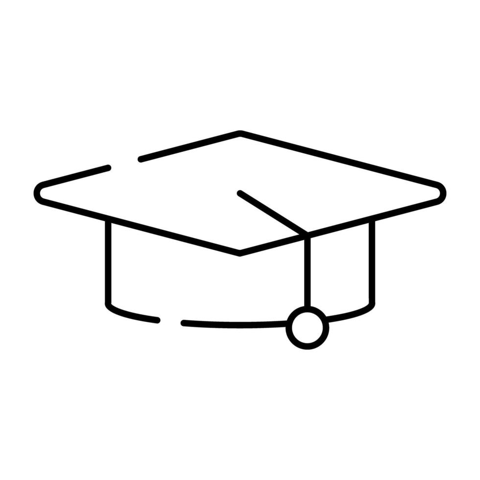 icona del cappuccio accademico, disegno vettoriale di sparviere