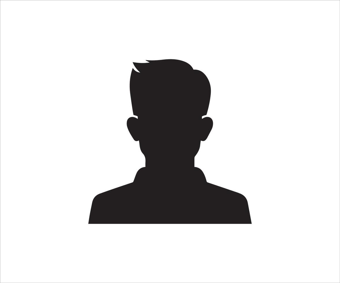 uomo viso silhouette isolato su bianca sfondo. vettore illustrazione per il tuo design