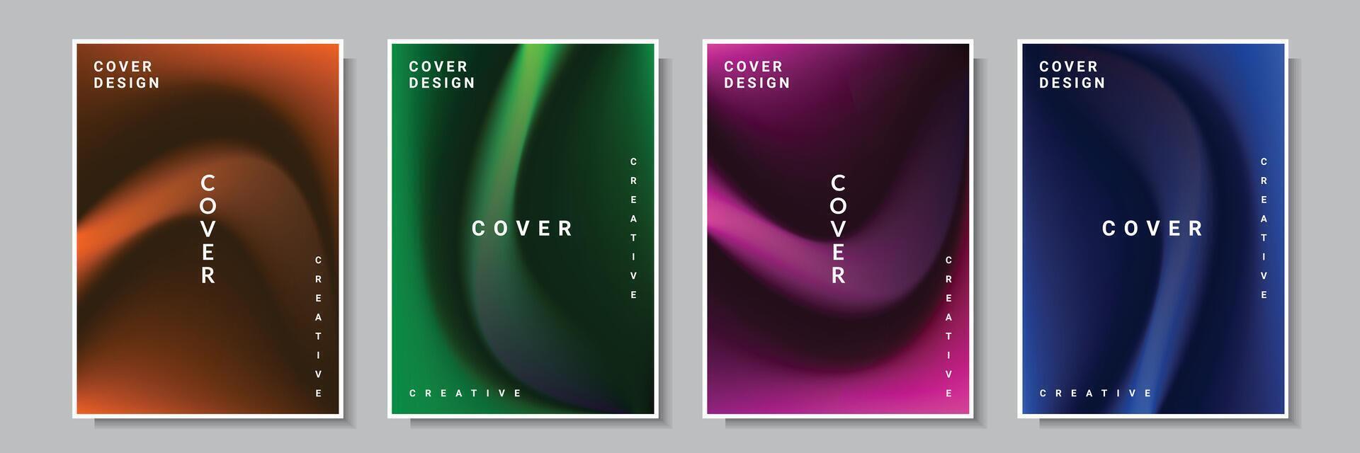 astratto ondulato multicolore gradazione copertina sfondo collezione design vettore grafico