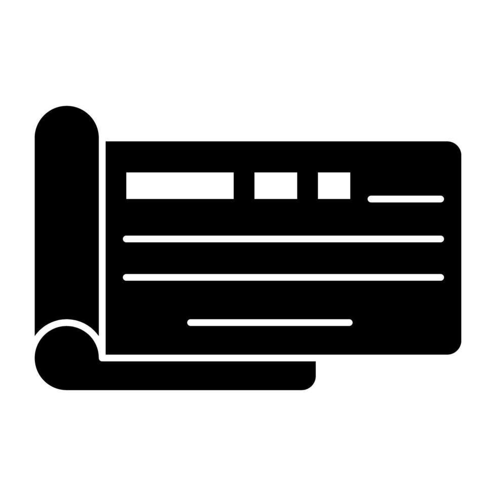 moderno design icona di libretto degli assegni vettore