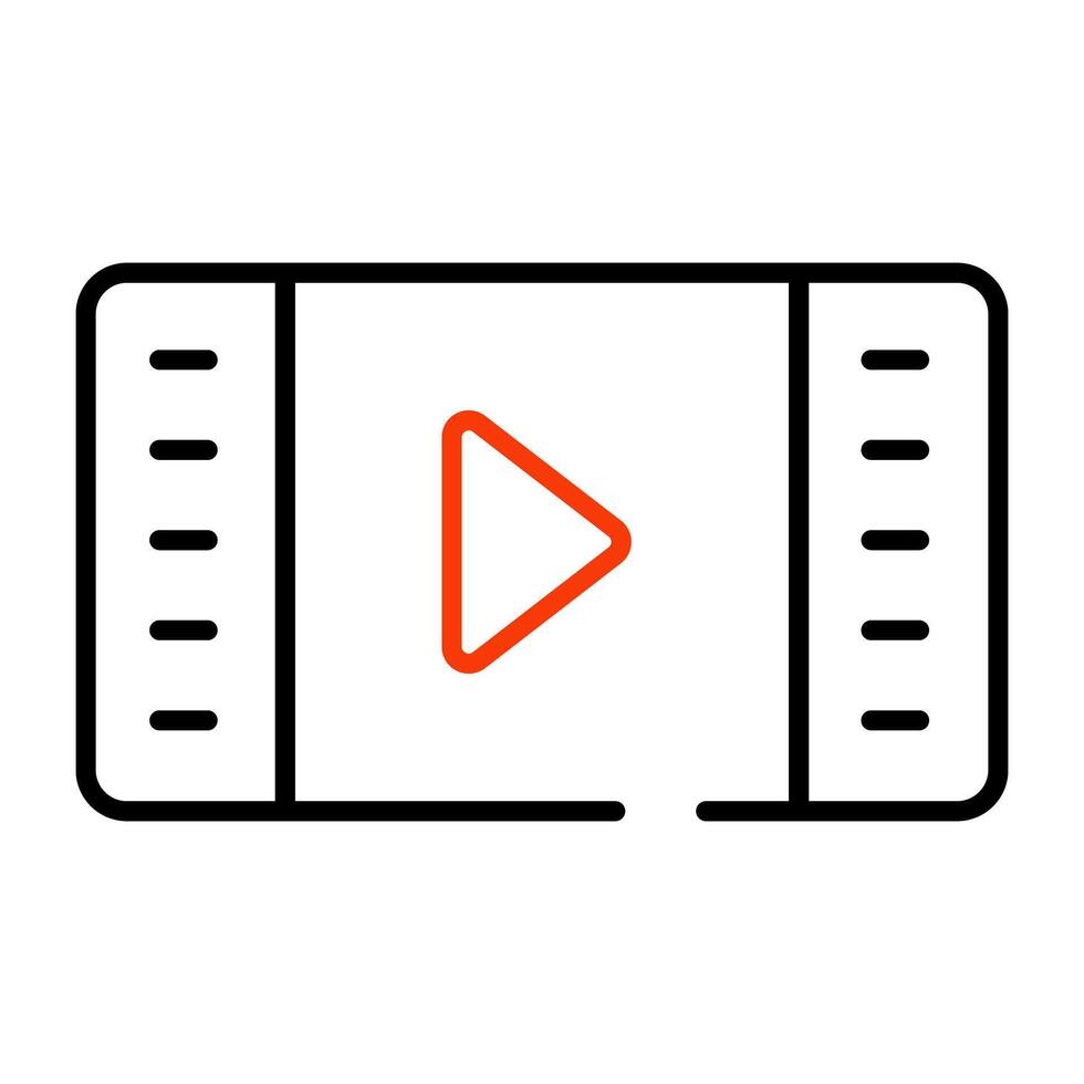 un' unico design icona di mobile video vettore