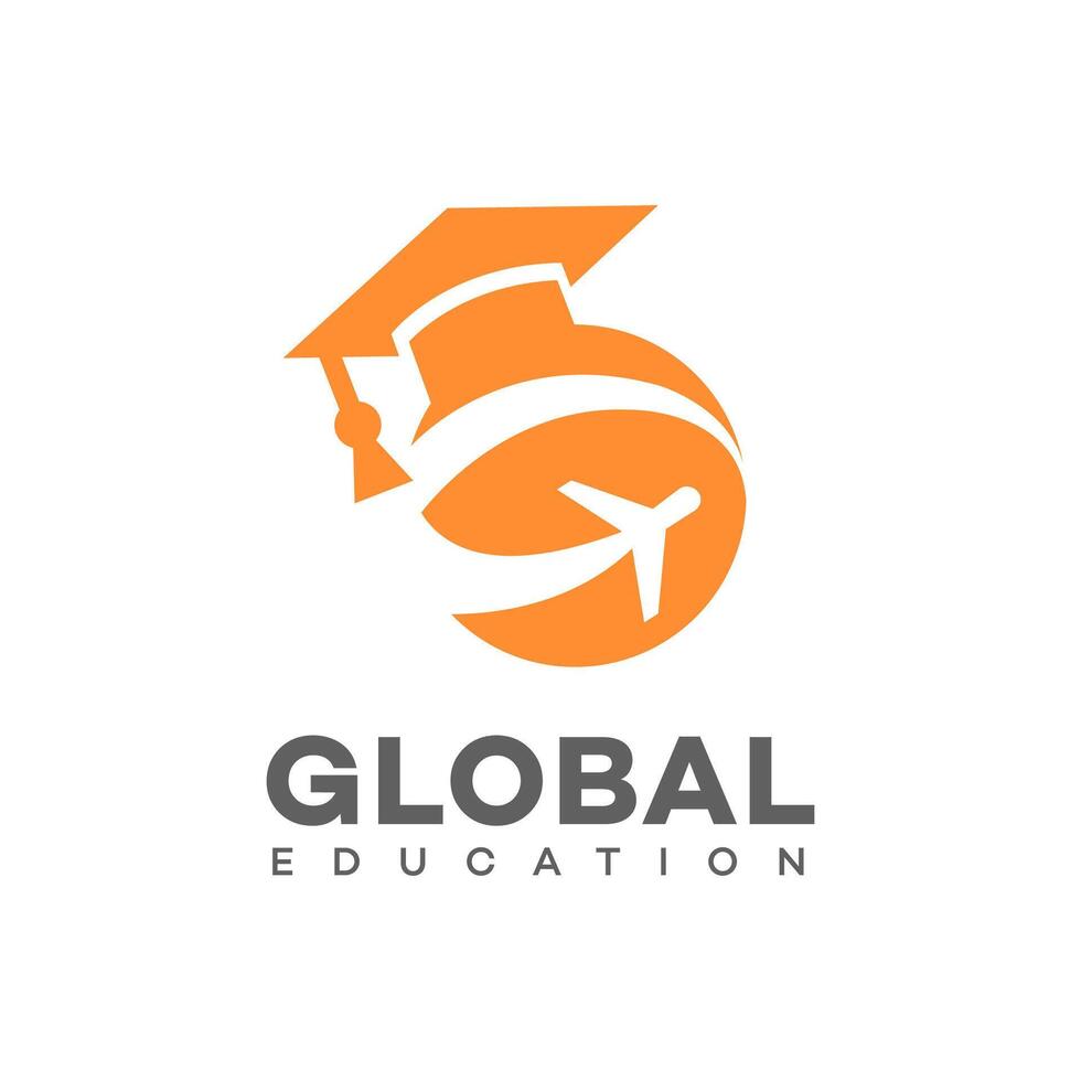 globale formazione scolastica logo icona marca identità cartello simbolo modello vettore