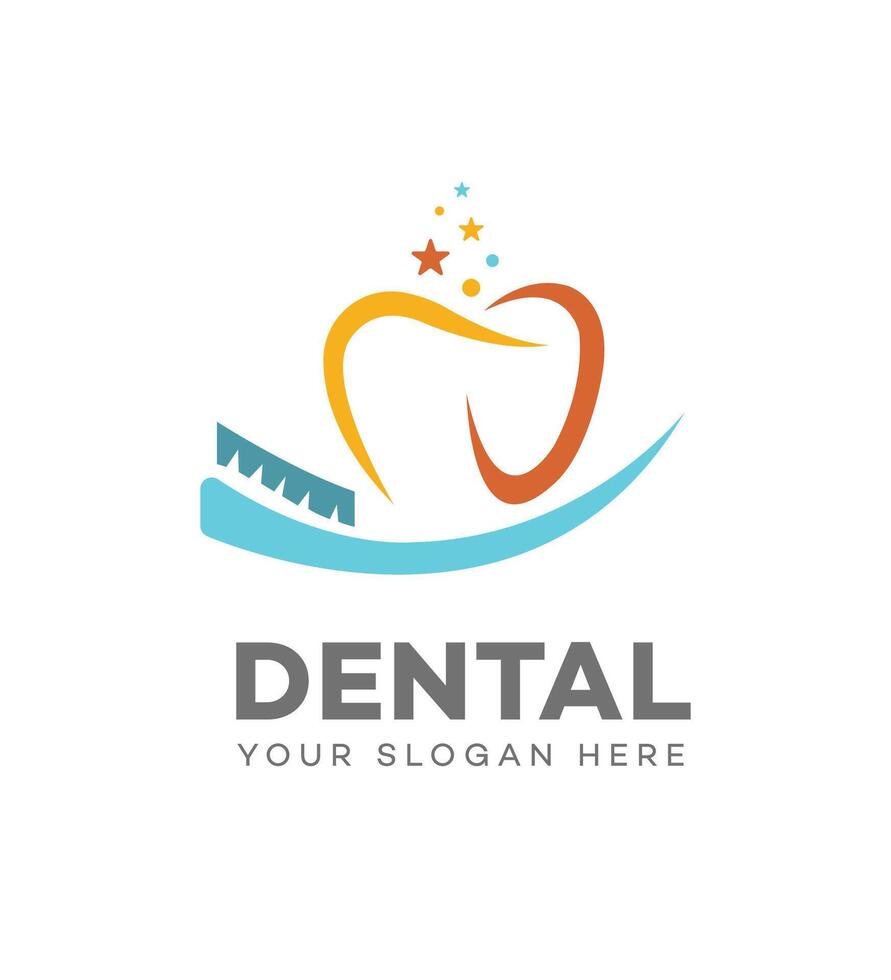 dentale logo icona marca identità cartello simbolo modello vettore