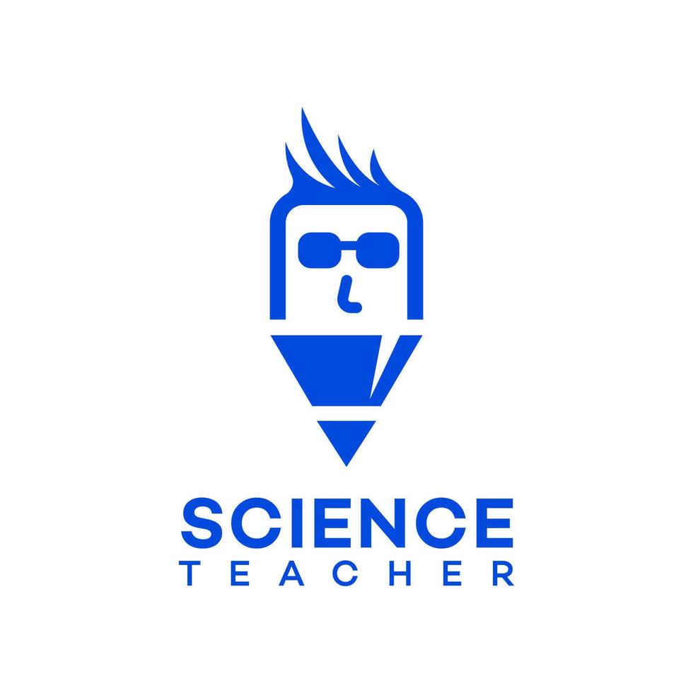 scienza insegnante logo icona marca identità cartello simbolo modello vettore