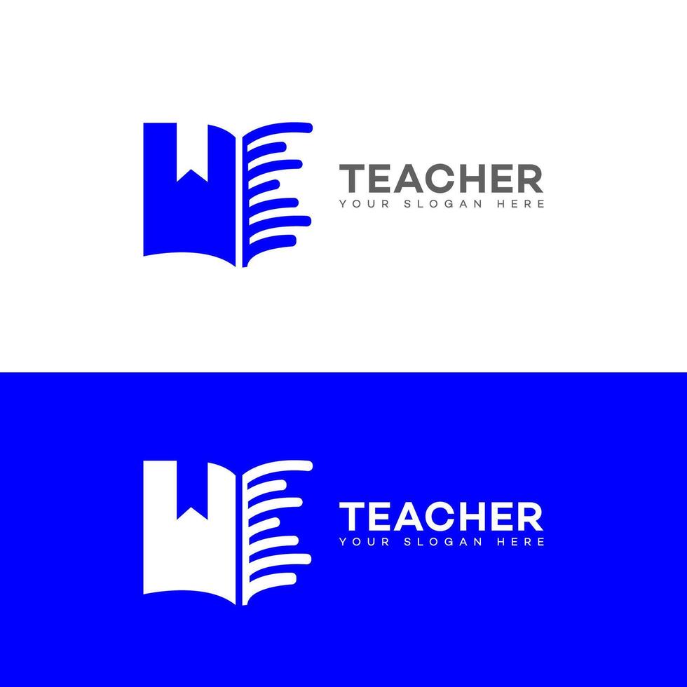 insegnante logo icona marca identità cartello simbolo modello vettore