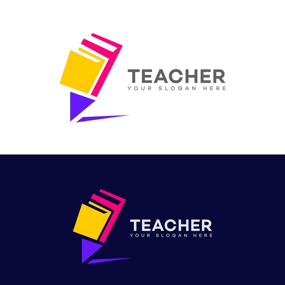 insegnante logo icona marca identità cartello simbolo modello vettore