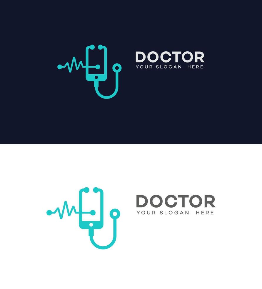 medico logo icona marca identità cartello simbolo modello vettore
