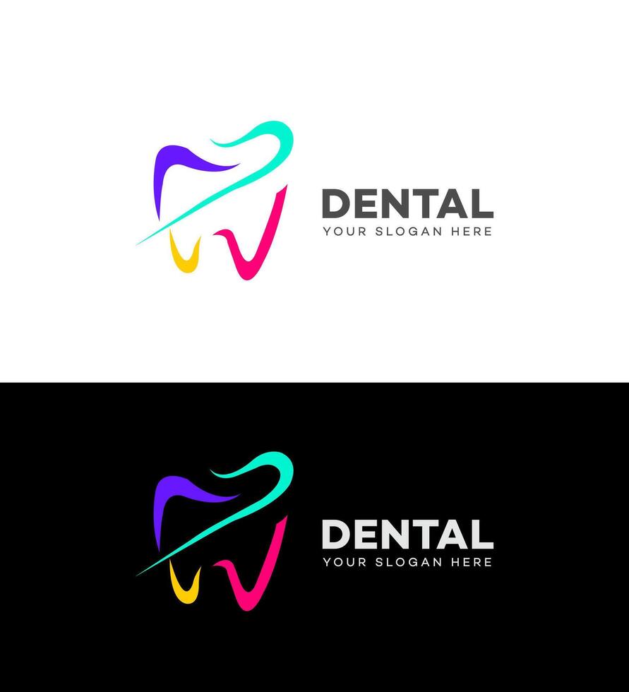 dentale logo icona marca identità cartello simbolo modello vettore