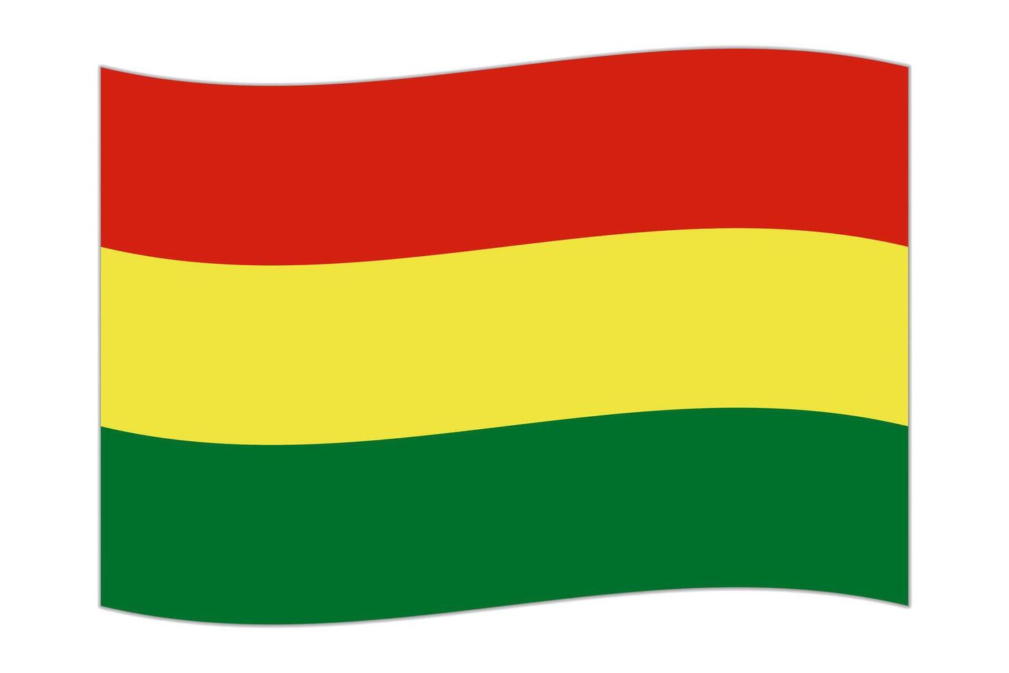 agitando bandiera di il nazione Bolivia. vettore illustrazione.