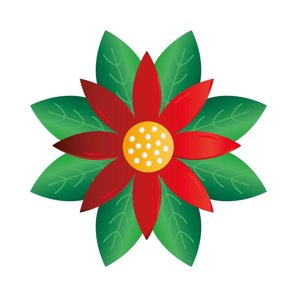 buon natale fiore disegno vettoriale