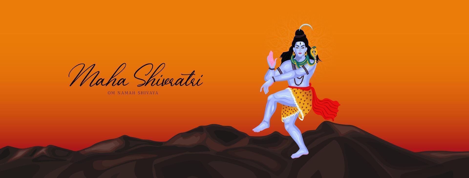 felice maha shivratri vettore