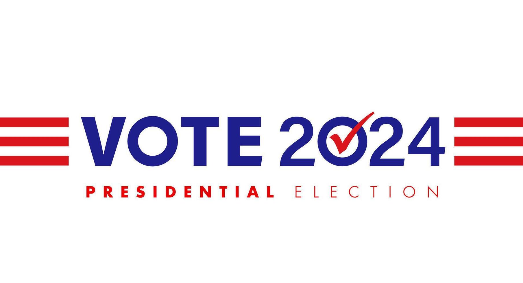 votazione 2024, presidenziale elezione Stati Uniti d'America concetto. elezione giorno 2024 bandiera vettore
