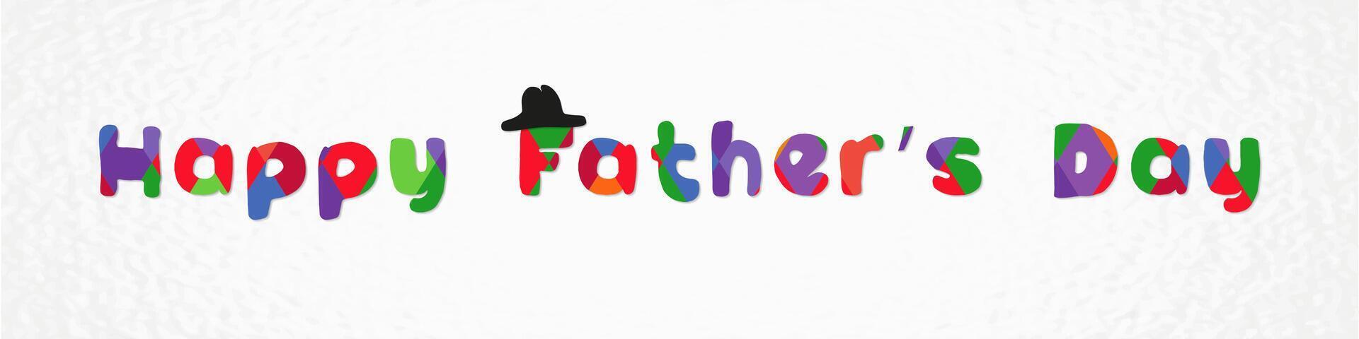 contento Il padre di giorno ragnatela icona. orizzontale striscione. carino colorato design con Uomini cappello. creativo concetto. vettore