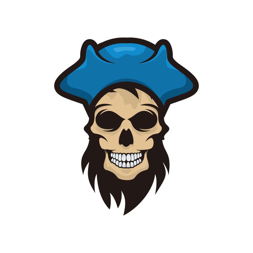 pirati cranio portafortuna logo vettore