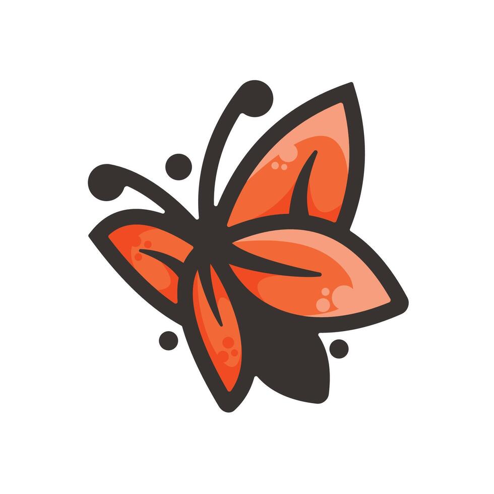 farfalla foglia colorato collezione logo vettore