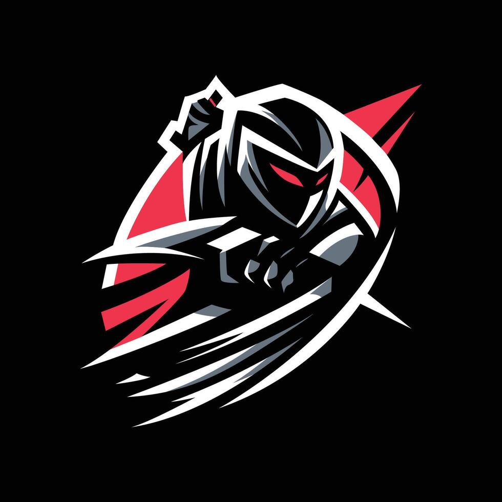 ninja gioco logo gli sport logo design per giocatori vettore logo