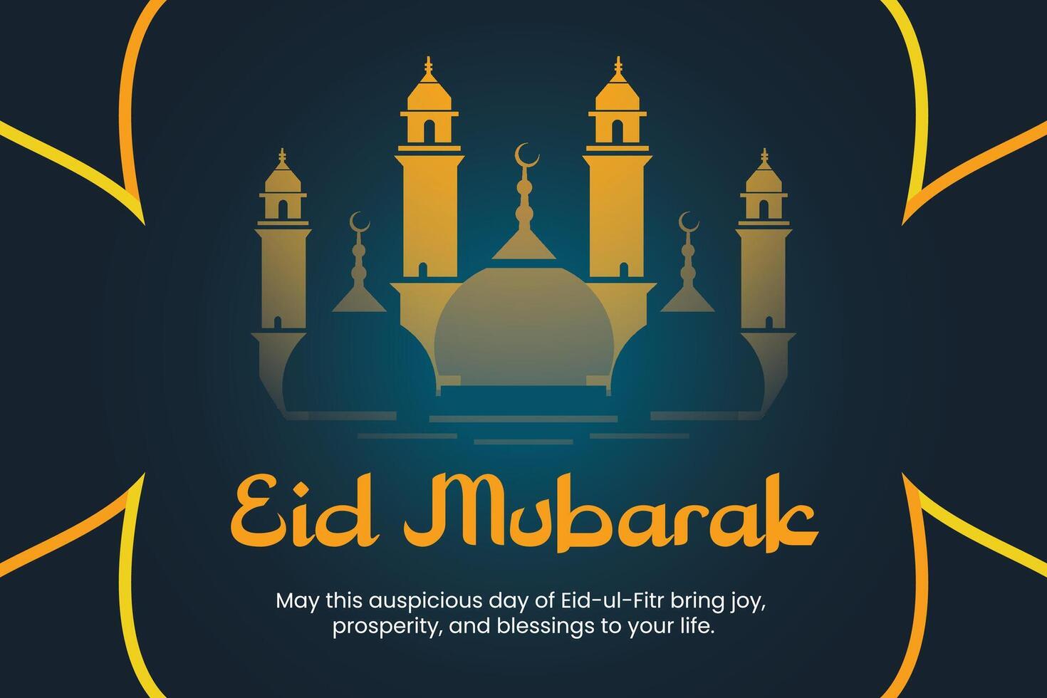 eid ul Fitr mubarak sociale media design vettore