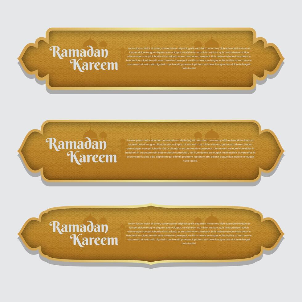 modello di banner islamico di ramadan kareem vettore