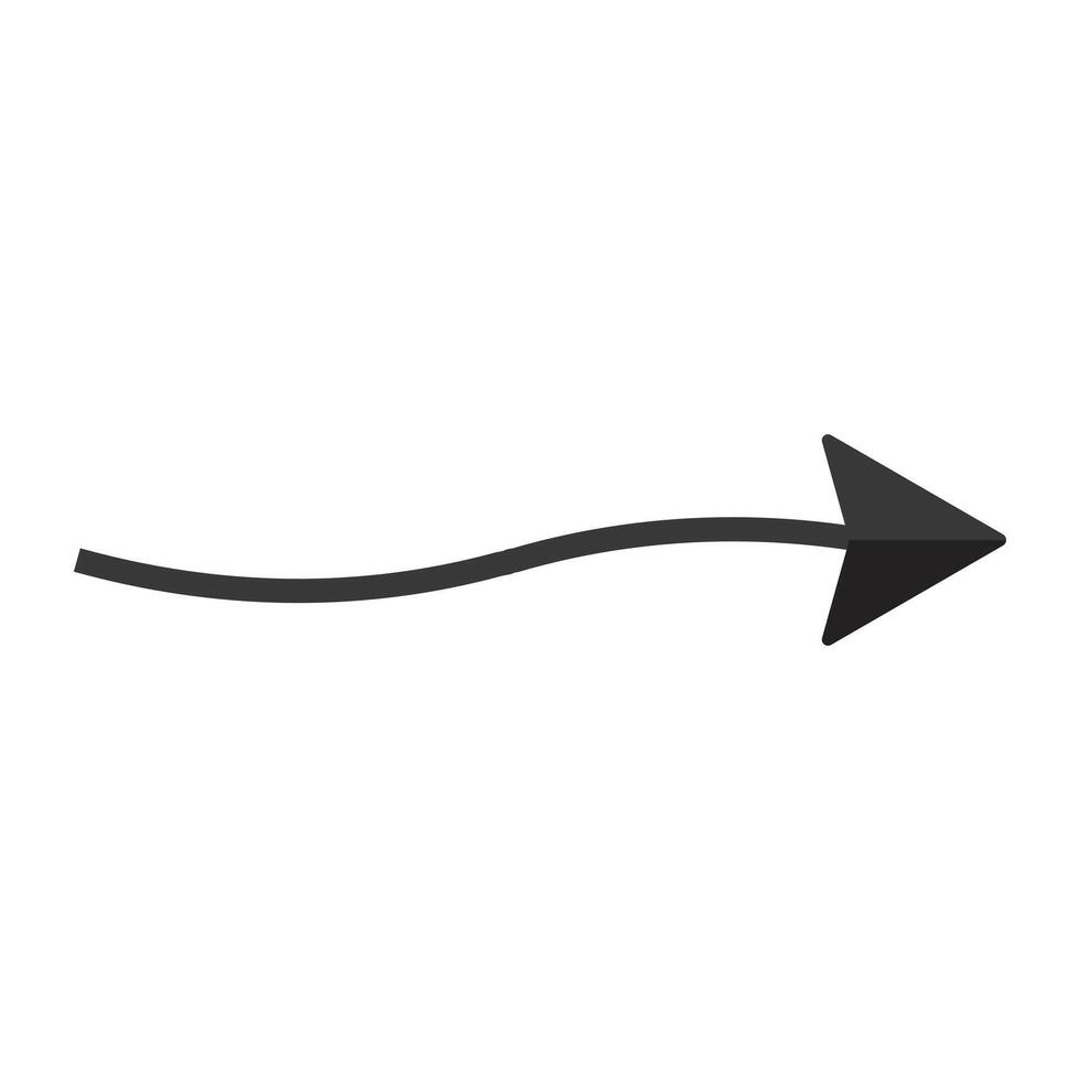 nero freccia pointer cursore, freccia silhouette icona, vettore elemento isolato su bianca