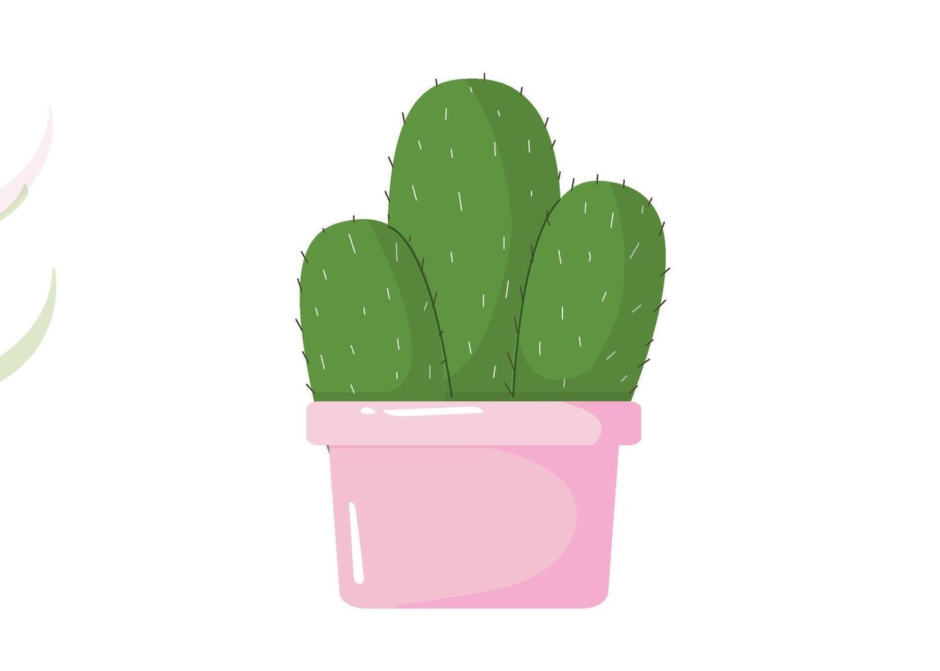 cactus nel un' rosa pentola illustrazione grafica clipart vettore