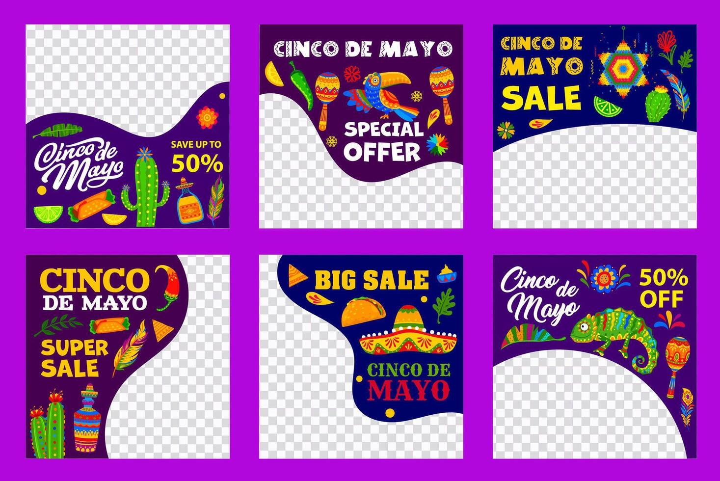 cinco de mayo messicano vacanza vendita offrire banner vettore