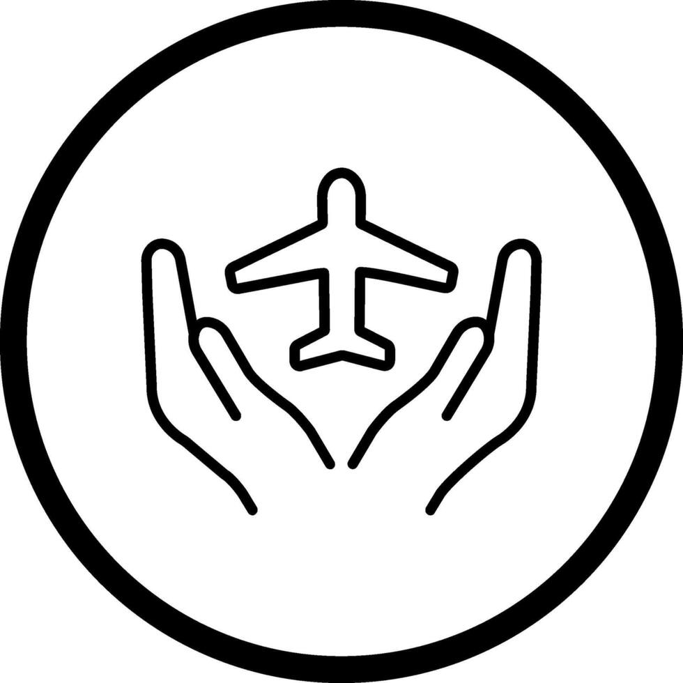 icona del vettore di assicurazione di viaggio