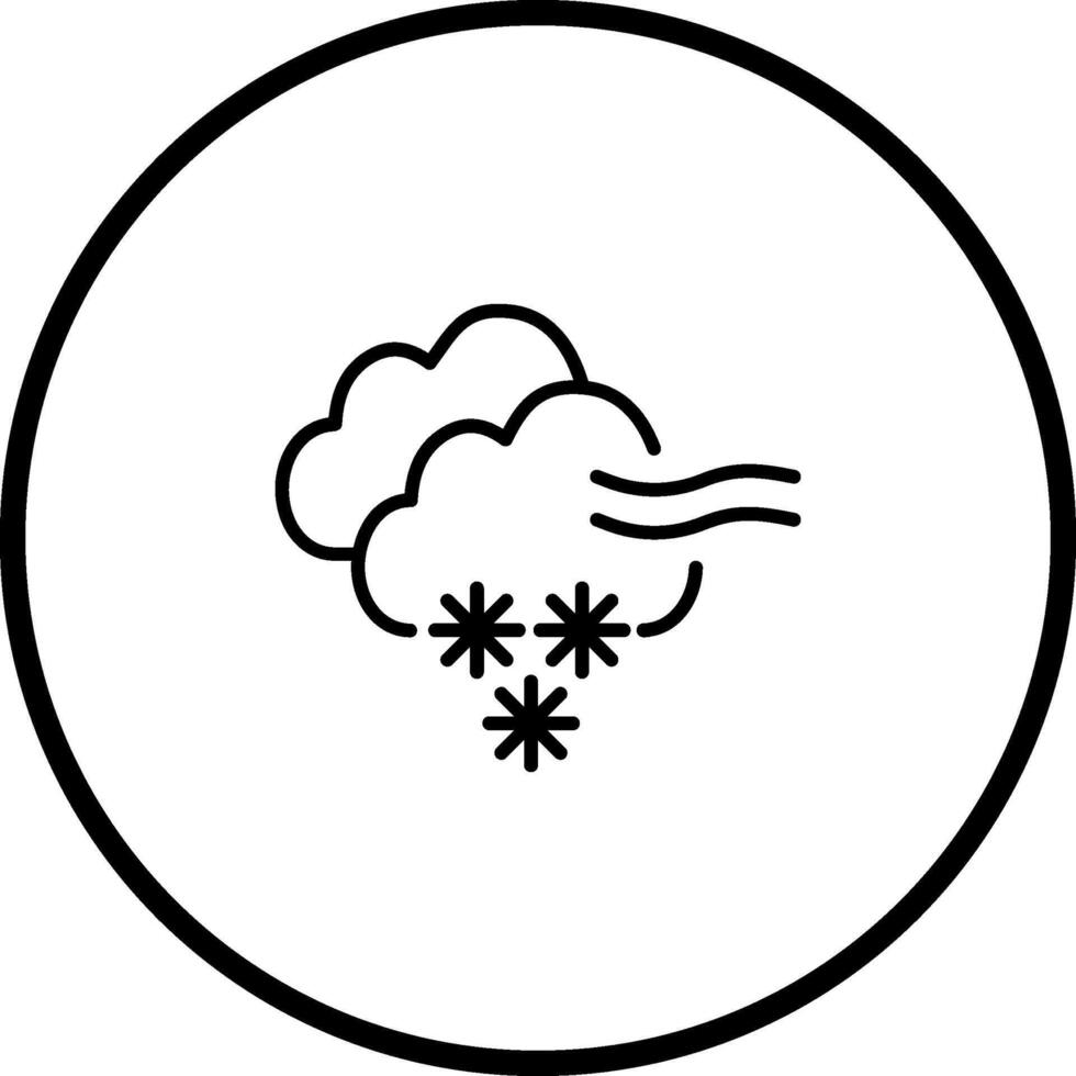 bufera di neve vettore icona