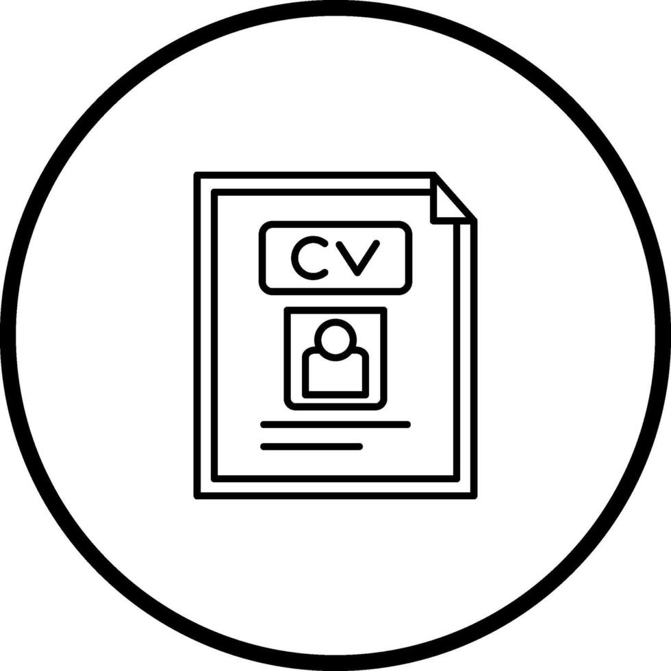 CV vettore icona
