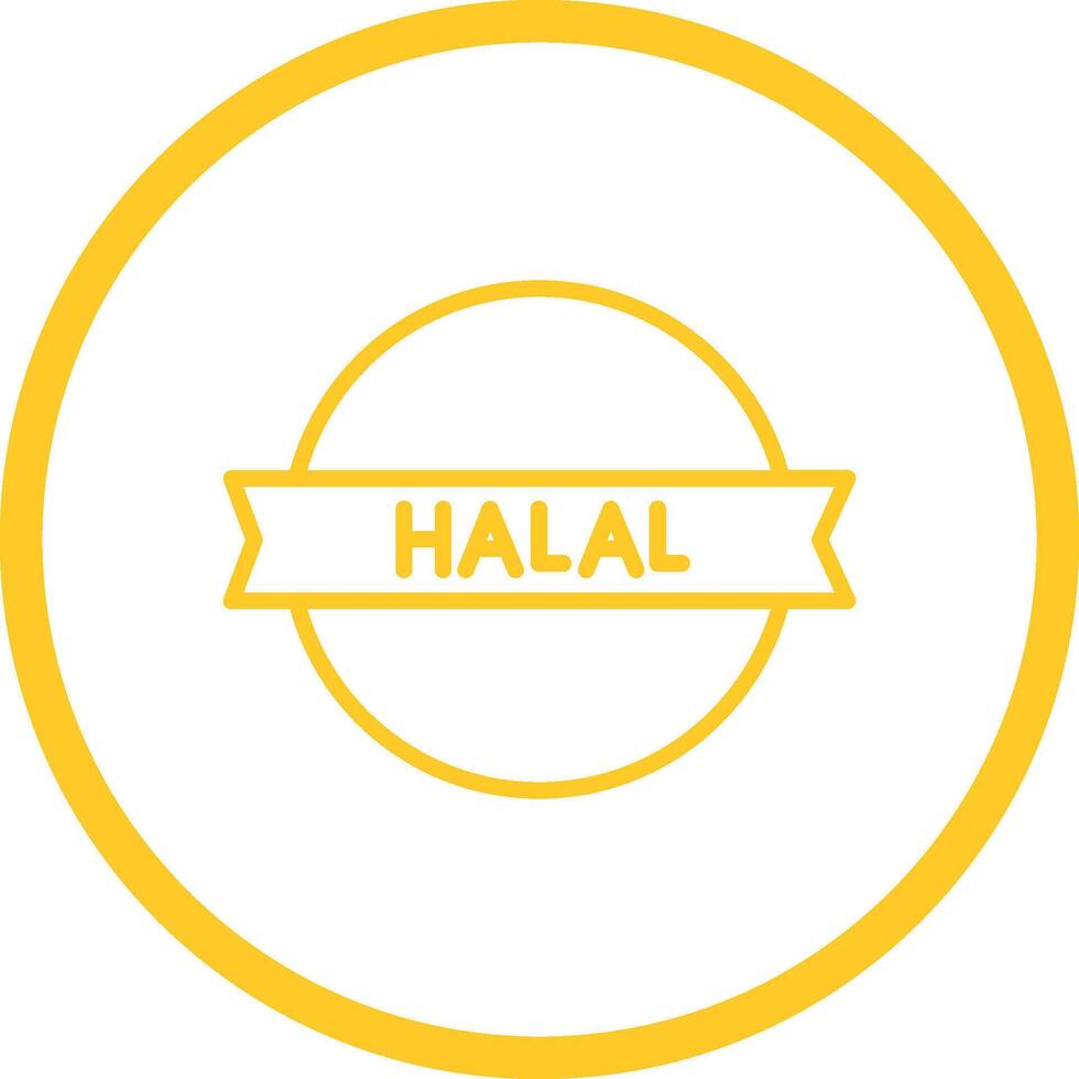 halal etichetta vettore icona