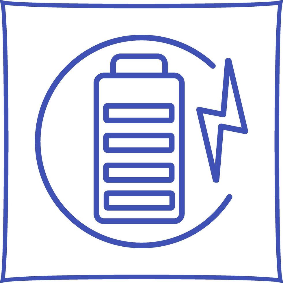 caricare batteria vettore icona