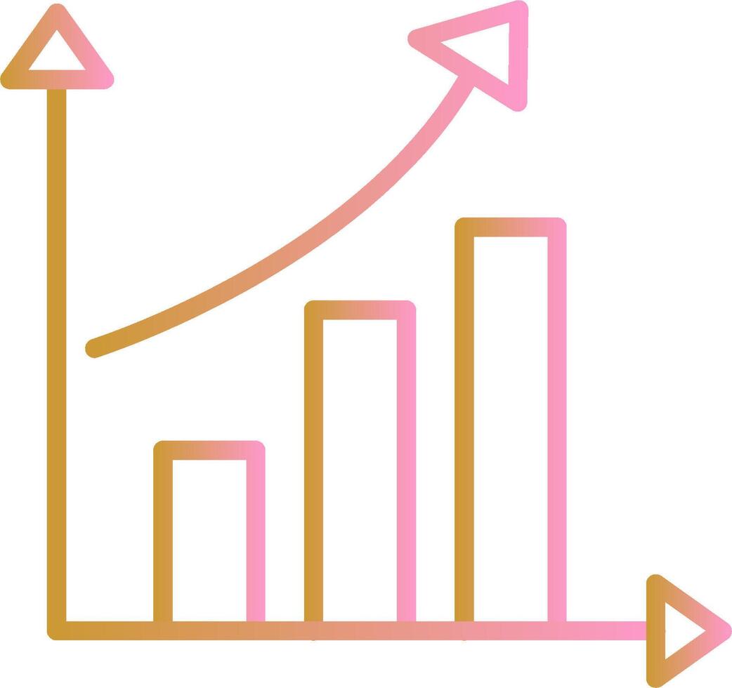 crescente statistica vettore icona