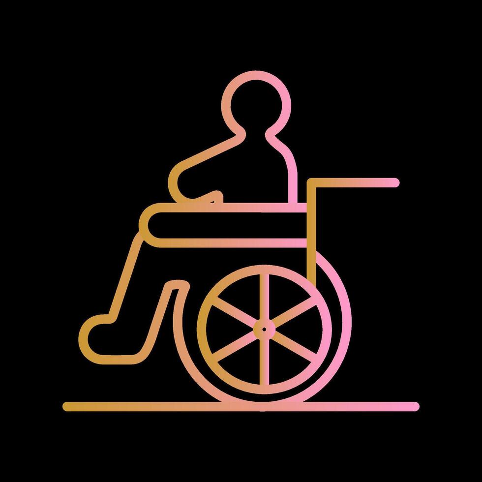 icona del vettore di sedia a rotelle