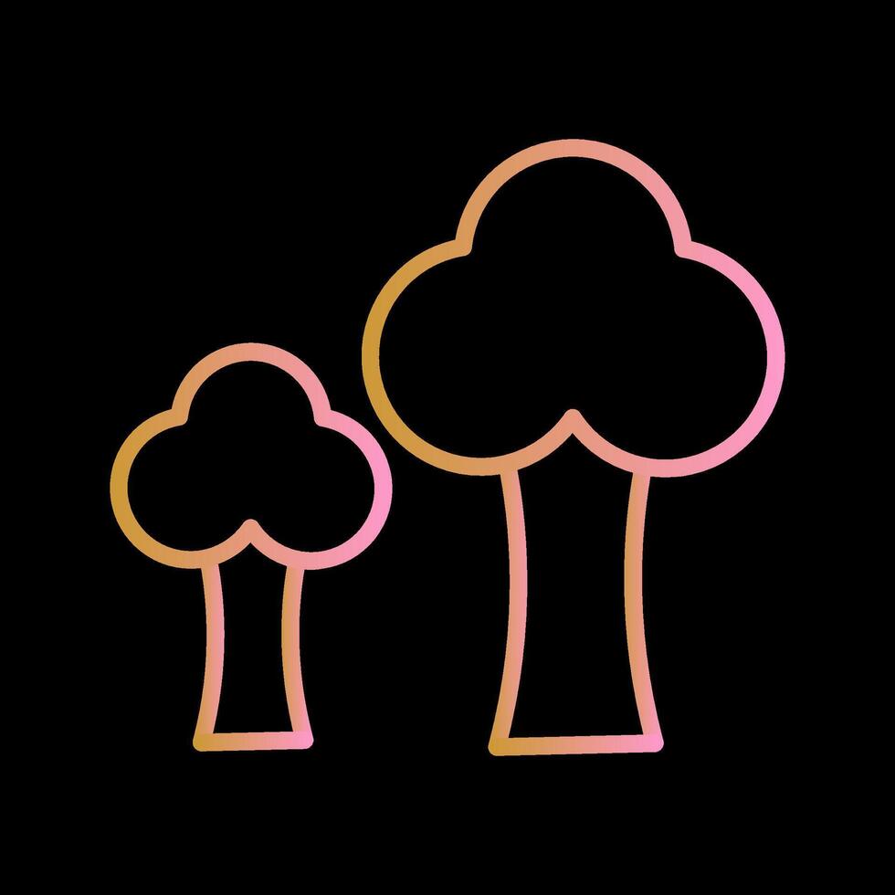 alberi vettore icona