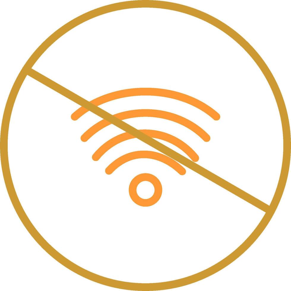 no Wi-Fi vettore icona