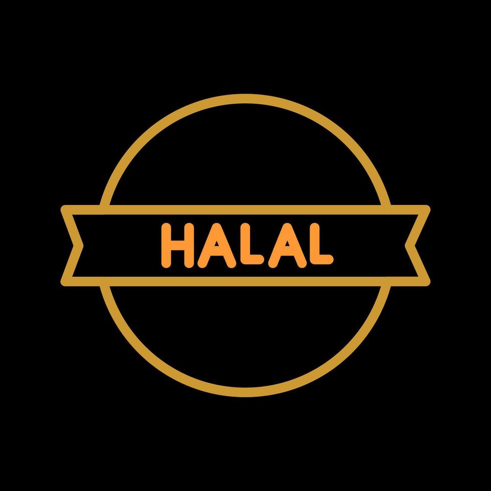 halal etichetta vettore icona