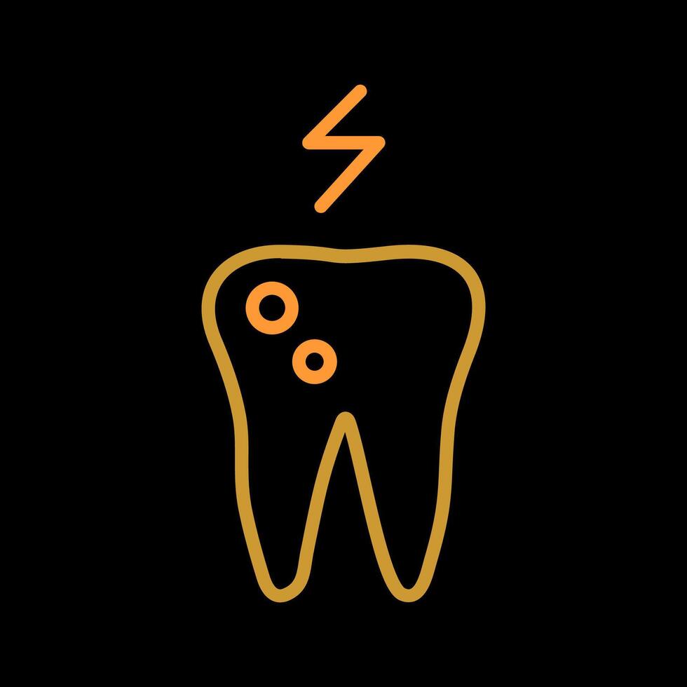 mal di denti e placca vettore icona