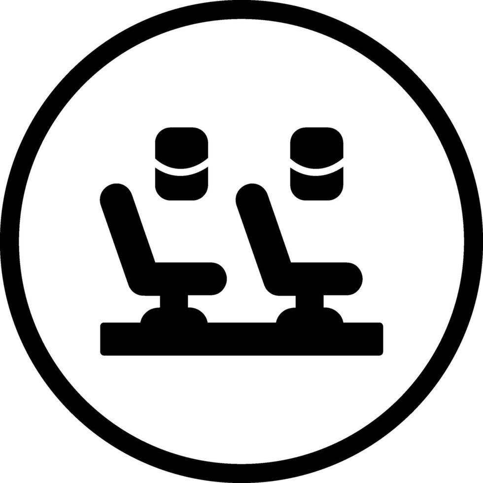 posti a sedere nel aereo vettore icona