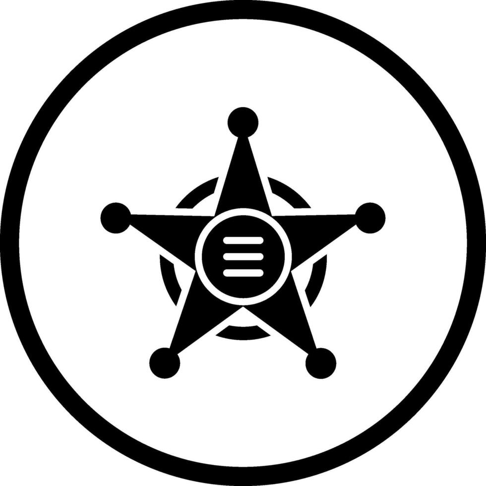sceriffo distintivo vettore icona