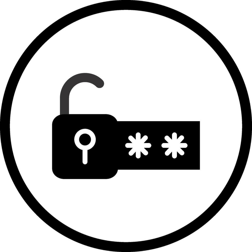 codice di accesso serratura io vettore icona