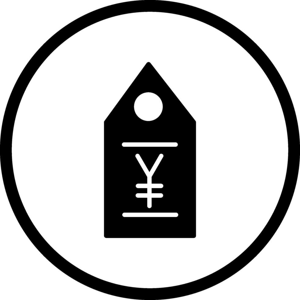 yen etichetta vettore icona