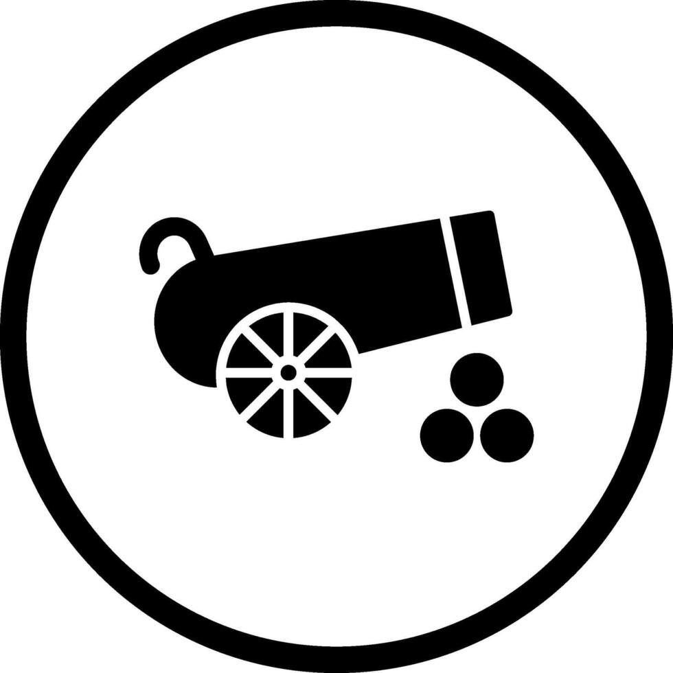 cannone palle vettore icona