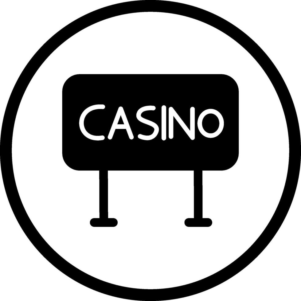 casinò cartello vettore icona