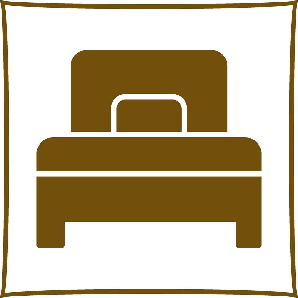 singolo letto vettore icona