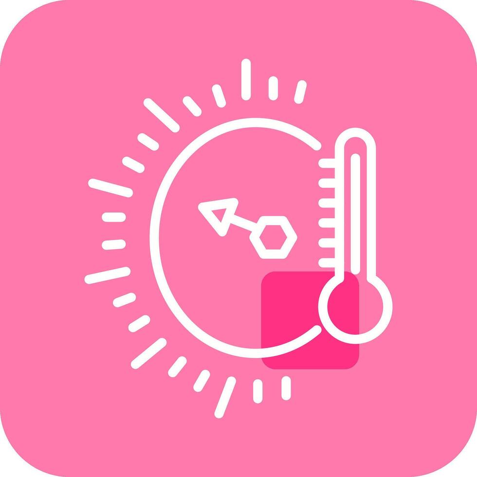 temperatura indicatore vettore icona