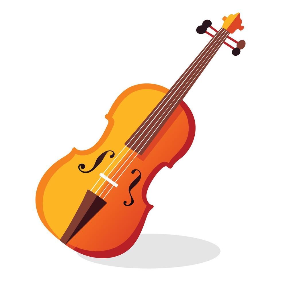 violino piatto vettore illustrazione su bianca sfondo