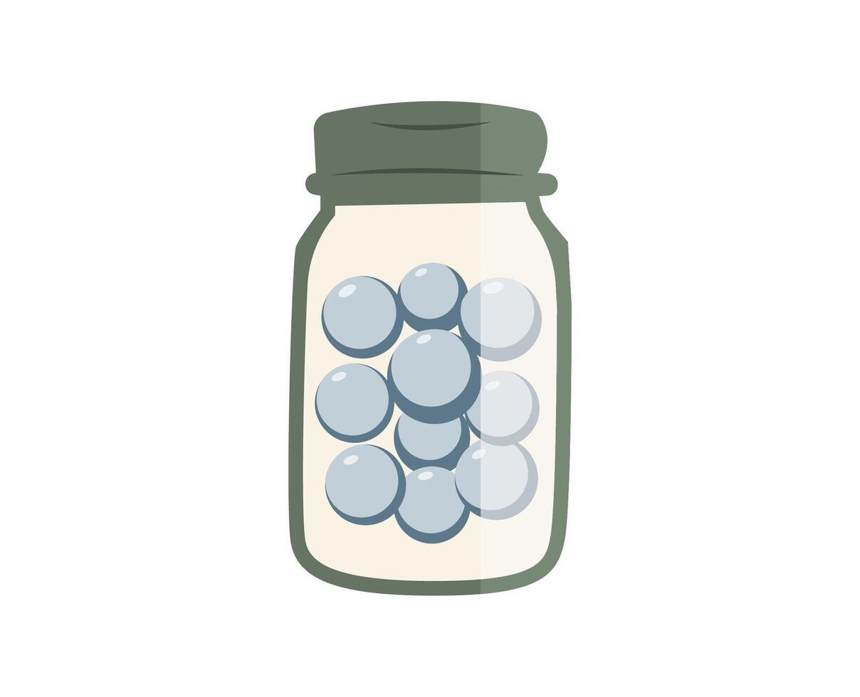blu pillole nel bottiglia vivace piatto immagine. Perfetto per diverso carte, tessile, ragnatela siti, applicazioni vettore
