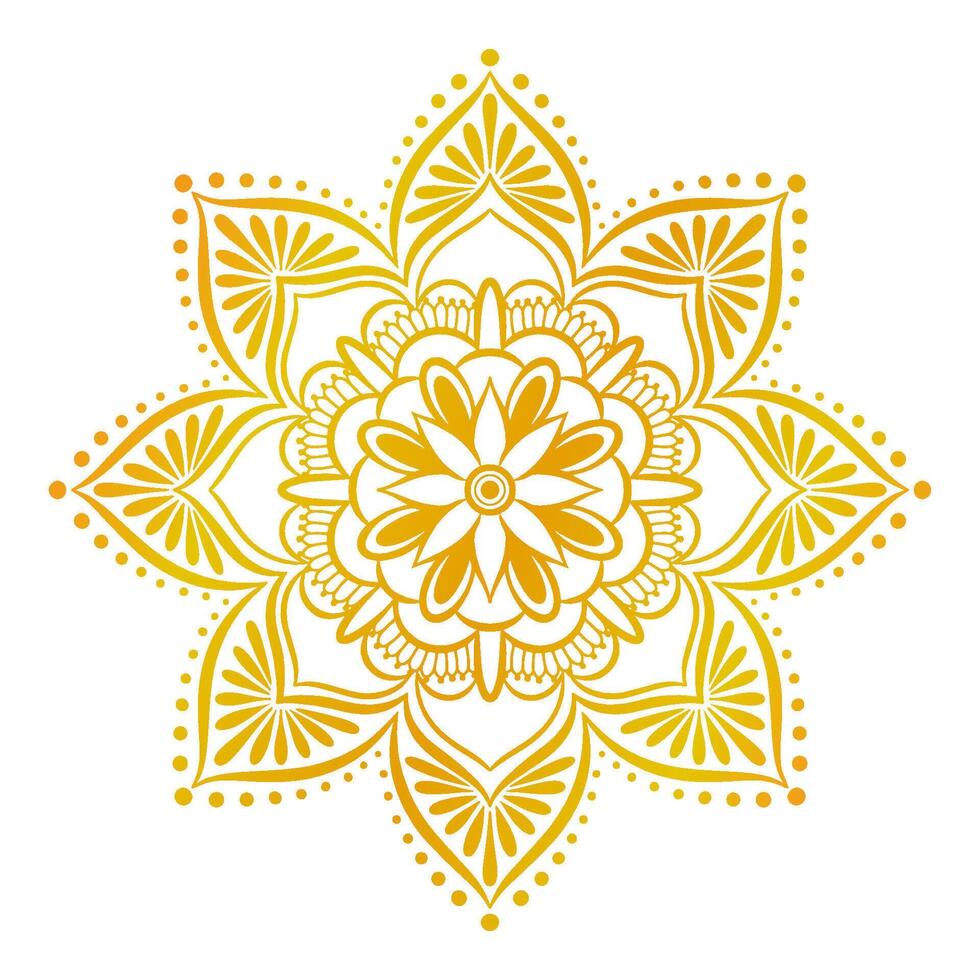 mandala d'oro arabo vettore