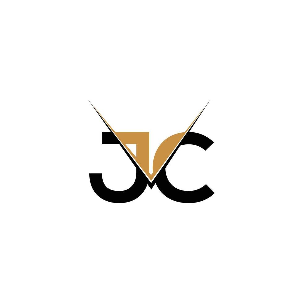 alfabeto lettere iniziali monogramma logo jc, cj, j e c vettore