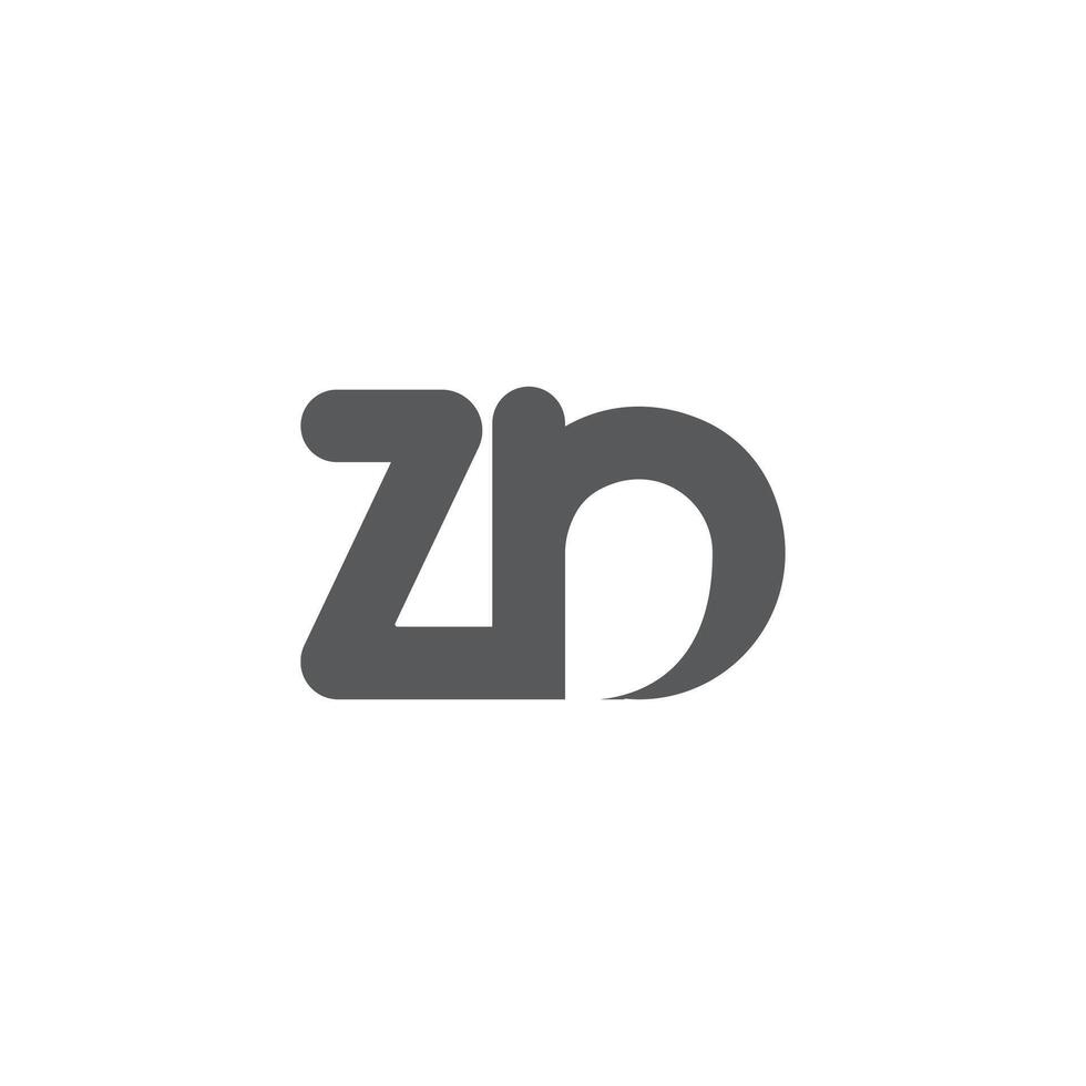 iniziali lettere logo zn, nz, z e n vettore