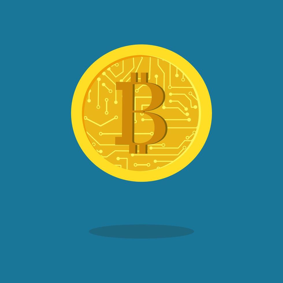 criptovaluta bitcoin il futuro moneta. virtuale criptovaluta concetto vettore